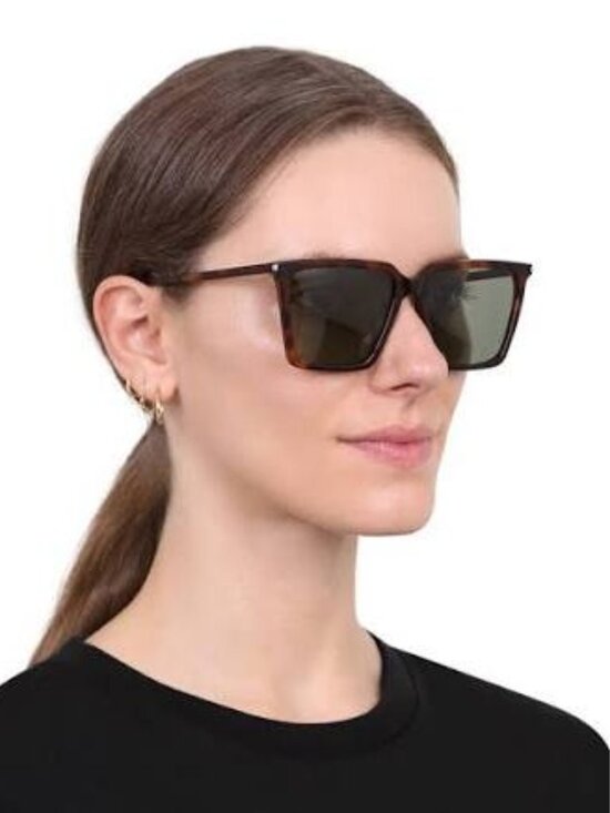 New Saint Laurent Square Havana Green Women Sunglasses SL474 002 main image 7